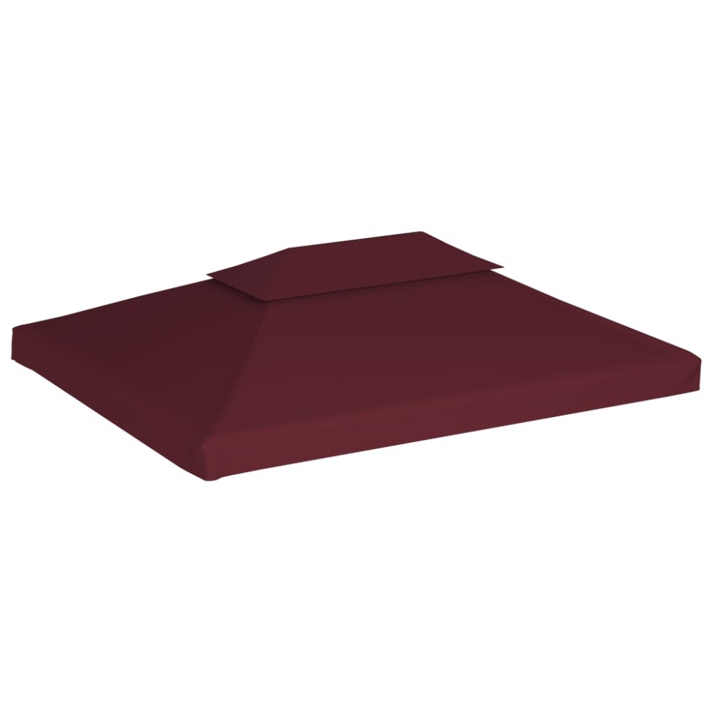 vidaXL Acoperiș de pavilion, 2 niveluri, roșu bordo, 4x3 m, 310 g/m²