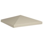 vidaXL Acoperiș de pavilion, bej, 3 x 3 m, 310 g/m² vidaXL Acoperiș de pavilion, bej, 3 x 3 m, 310 g/m²