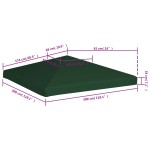vidaXL Acoperiș de pavilion, 310 g/m², verde, 3 x 3 m vidaXL Acoperiș de pavilion, 310 g/m², verde, 3 x 3 m