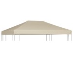 vidaXL Acoperiș de pavilion, bej, 4 x 3 m, 310 g/m² vidaXL Acoperiș de pavilion, bej, 4 x 3 m, 310 g/m²