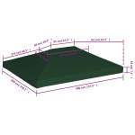 vidaXL Acoperiș de pavilion, 310 g/m², verde, 4 x 3 m vidaXL Acoperiș de pavilion, 310 g/m², verde, 4 x 3 m