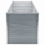 vidaXL Strat înălțat de grădină, gri, 240x80x77 cm, oțel galvanizat