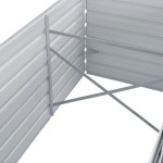 vidaXL Strat înălțat de grădină, gri, 240x80x77 cm, oțel galvanizat