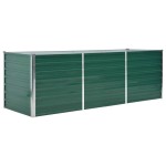 vidaXL Strat înălțat de grădină, verde, 240x80x77 cm, oțel galvanizat vidaXL Strat înălțat de grădină, verde, 240x80x77 cm, oțel galvanizat