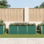 vidaXL Strat înălțat de grădină, verde, 240x80x77 cm, oțel galvanizat vidaXL Strat înălțat de grădină, verde, 240x80x77 cm, oțel galvanizat