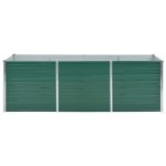 vidaXL Strat înălțat de grădină, verde, 240x80x77 cm, oțel galvanizat vidaXL Strat înălțat de grădină, verde, 240x80x77 cm, oțel galvanizat