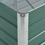 vidaXL Strat înălțat de grădină, verde, 240x80x77 cm, oțel galvanizat vidaXL Strat înălțat de grădină, verde, 240x80x77 cm, oțel galvanizat