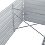vidaXL Strat înălțat de grădină, gri, 240x80x45 cm, oțel galvanizat