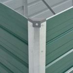 vidaXL Strat înălțat de grădină, verde, 240x80x45 cm, oțel galvanizat