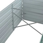 vidaXL Strat înălțat de grădină, verde, 240x80x45 cm, oțel galvanizat