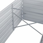 vidaXL Strat înălțat de grădină, gri, 320x80x77 cm, oțel galvanizat