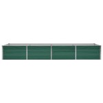 vidaXL Strat înălțat de grădină, verde, 320x80x45 cm oțel galvanizat vidaXL Strat înălțat de grădină, verde, 320x80x45 cm oțel galvanizat