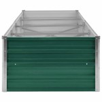 vidaXL Strat înălțat de grădină, verde, 320x80x45 cm oțel galvanizat vidaXL Strat înălțat de grădină, verde, 320x80x45 cm oțel galvanizat