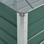 vidaXL Strat înălțat de grădină, verde, 320x80x45 cm oțel galvanizat vidaXL Strat înălțat de grădină, verde, 320x80x45 cm oțel galvanizat