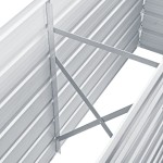 vidaXL Strat înălțat de grădină, gri, 160x40x77 cm, oțel galvanizat
