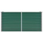 vidaXL Strat înălțat de grădină, verde, 160x40x77 cm, oțel galvanizat
