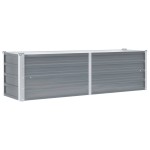 vidaXL Strat înălțat de grădină, gri, 160 x 40 x 45 cm oțel galvanizat vidaXL Strat înălțat de grădină, gri, 160 x 40 x 45 cm oțel galvanizat