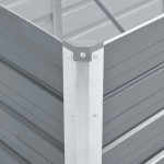 vidaXL Strat înălțat de grădină, gri, 160 x 40 x 45 cm oțel galvanizat vidaXL Strat înălțat de grădină, gri, 160 x 40 x 45 cm oțel galvanizat
