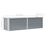 vidaXL Strat înălțat de grădină, gri, 160 x 40 x 45 cm oțel galvanizat vidaXL Strat înălțat de grădină, gri, 160 x 40 x 45 cm oțel galvanizat