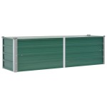 vidaXL Strat înălțat de grădină, verde, 160x40x45 cm, oțel galvanizat