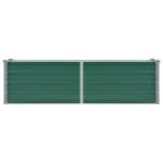 vidaXL Strat înălțat de grădină, verde, 160x40x45 cm, oțel galvanizat
