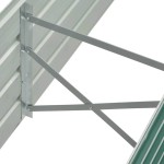 vidaXL Strat înălțat de grădină, verde, 160x40x45 cm, oțel galvanizat