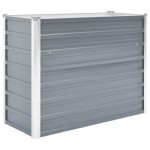 vidaXL Strat înălțat de grădină, gri, 100x40x77 cm, oțel galvanizat