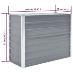 vidaXL Strat înălțat de grădină, gri, 100x40x77 cm, oțel galvanizat