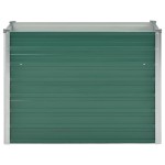 vidaXL Strat înălțat de grădină, verde, 100x40x77 cm, oțel galvanizat
