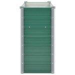 vidaXL Strat înălțat de grădină, verde, 100x40x77 cm, oțel galvanizat