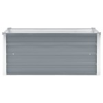 vidaXL Strat înălțat de grădină, gri, 100x40x45 cm, oțel galvanizat