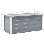vidaXL Strat înălțat de grădină, gri, 100x40x45 cm, oțel galvanizat