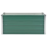 vidaXL Strat înălțat de grădină, verde, 100x40x45 cm, oțel galvanizat