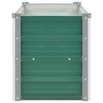 vidaXL Strat înălțat de grădină, verde, 100x40x45 cm, oțel galvanizat