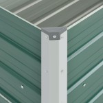 vidaXL Strat înălțat de grădină, verde, 100x40x45 cm, oțel galvanizat