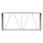 vidaXL Șopron depozitare lemne, oțel galvanizat, 330x84x152 cm, gri vidaXL Șopron depozitare lemne, oțel galvanizat, 330x84x152 cm, gri