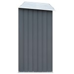 vidaXL Șopron depozitare lemne, oțel galvanizat, 330x84x152 cm, gri vidaXL Șopron depozitare lemne, oțel galvanizat, 330x84x152 cm, gri