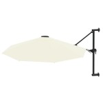 vidaXL Umbrelă soare, montaj pe perete, stâlp metalic, 300 cm, nisipiu vidaXL Umbrelă soare, montaj pe perete, stâlp metalic, 300 cm, nisipiu