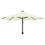 vidaXL Umbrelă soare, montaj pe perete, stâlp metalic, 300 cm, nisipiu vidaXL Umbrelă soare, montaj pe perete, stâlp metalic, 300 cm, nisipiu