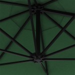 vidaXL Umbrelă soare, montaj pe perete, tijă metalică, verde, 300 cm vidaXL Umbrelă soare, montaj pe perete, tijă metalică, verde, 300 cm