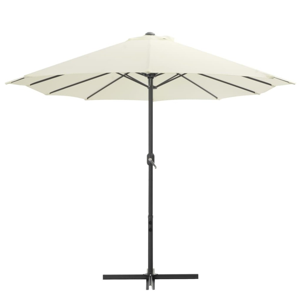 vidaXL Umbrelă soare exterior, stâlp aluminiu, nisipiu, 460 x 270 cm