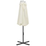 vidaXL Umbrelă soare exterior, stâlp aluminiu, nisipiu, 460 x 270 cm vidaXL Umbrelă soare exterior, stâlp aluminiu, nisipiu, 460 x 270 cm