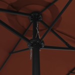 vidaXL Umbrelă de soare exterior stâlp aluminiu, cărămiziu, 460x270 cm