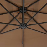 vidaXL Umbrelă în consolă cu stâlp din oțel, taupe, 300 cm vidaXL Umbrelă în consolă cu stâlp din oțel, taupe, 300 cm