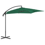 vidaXL Umbrelă în consolă cu stâlp din oțel, verde, 250x250 cm vidaXL Umbrelă în consolă cu stâlp din oțel, verde, 250x250 cm