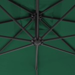 vidaXL Umbrelă în consolă cu stâlp din oțel, verde, 250x250 cm vidaXL Umbrelă în consolă cu stâlp din oțel, verde, 250x250 cm
