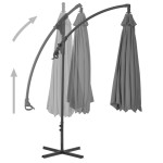 vidaXL Umbrelă în consolă cu stâlp din oțel, antracit, 250x250 cm vidaXL Umbrelă în consolă cu stâlp din oțel, antracit, 250x250 cm
