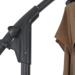 vidaXL Umbrelă în consolă cu stâlp din oțel, taupe, 250x250 cm vidaXL Umbrelă în consolă cu stâlp din oțel, taupe, 250x250 cm