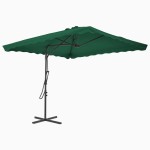 vidaXL Umbrelă de soare de exterior, stâlp din oțel, verde, 250x250 cm vidaXL Umbrelă de soare de exterior, stâlp din oțel, verde, 250x250 cm