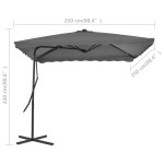 vidaXL Umbrelă soare de exterior, stâlp din oțel, antracit, 250x250 cm vidaXL Umbrelă soare de exterior, stâlp din oțel, antracit, 250x250 cm